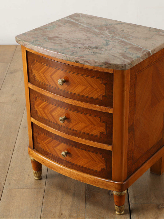 マーブルトップベッドサイドチェスト