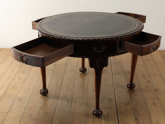 B&Cレザートップドラムテーブル