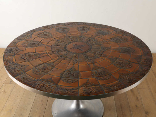 POUL CADOVIUS タイルトップラウンドテーブル