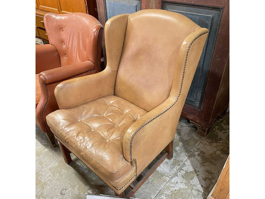 レザーウイングチェア