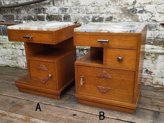 マーブルトップベッドサイドキャビネット