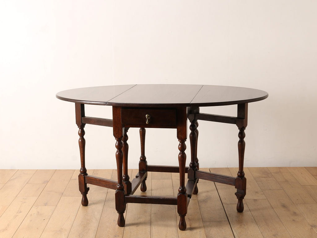 【15万円】Lloyd’s Antiques ロイズアンティークス　ゲートレッグテーブル　gateleg table テーブル　オーク材　無垢　バタフライ　伸縮　エクステンション　ツイスト　レッグ　検　ロイズ　アンティーク　ビンテージ　英国 飛騨産業　松本民芸　松民　松本民芸家具　北海道民芸家具　北民　日本　 15万円】Lloyd's Antiques ロイズアンティークス ゲートレッグテーブル