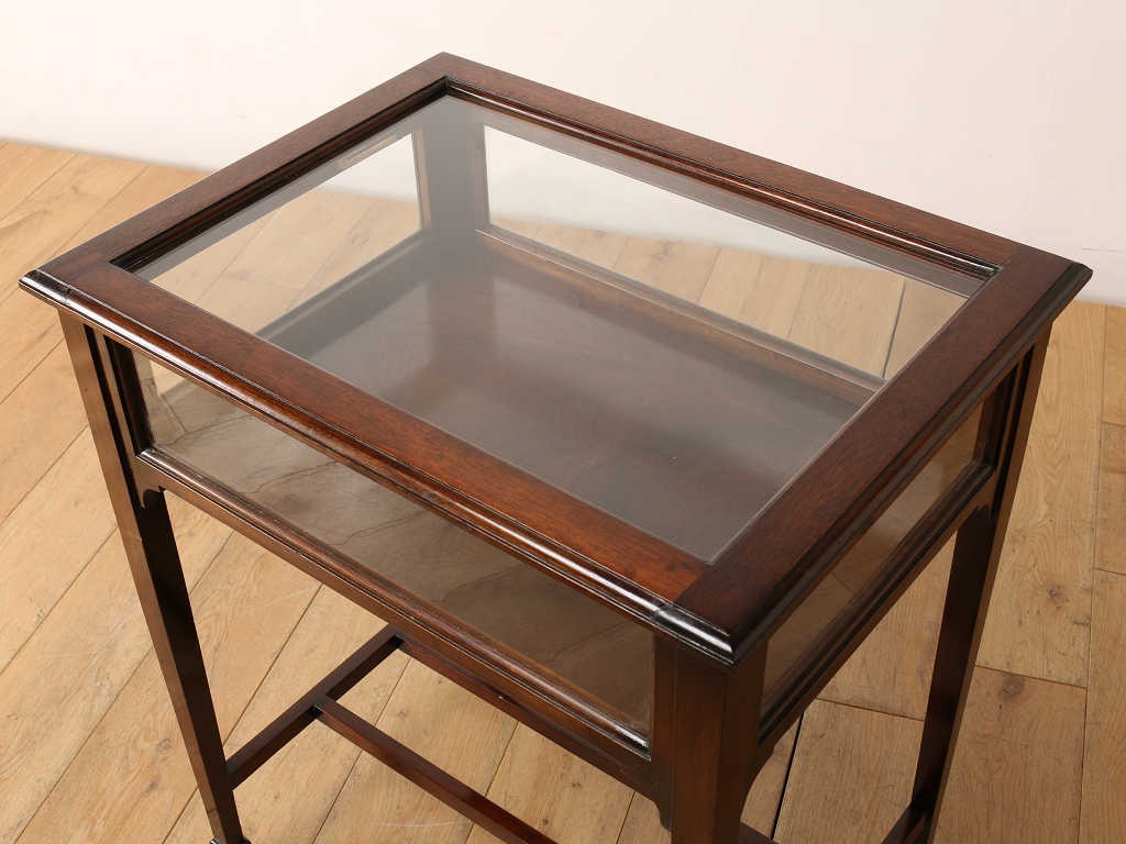 L3705-8 英国アンティーク ジュエリーキャビネット ショーケース 収納