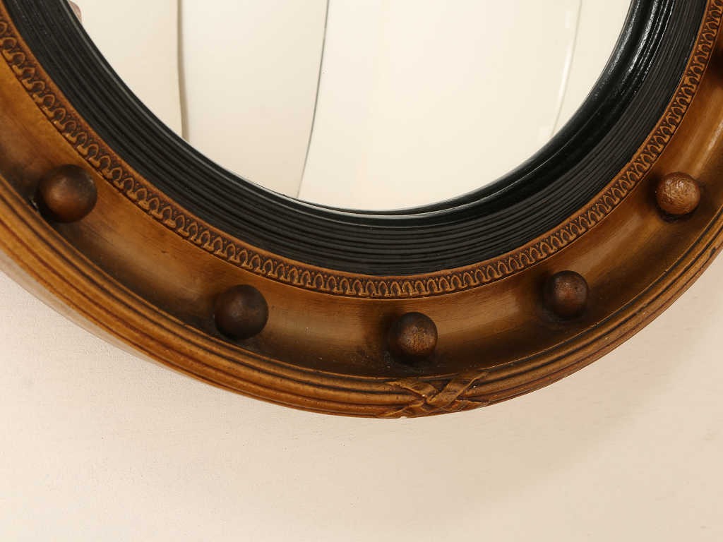 コンベックスミラー 32cm 鏡 イタリア製 ハンドメイド 凸面鏡 雑貨