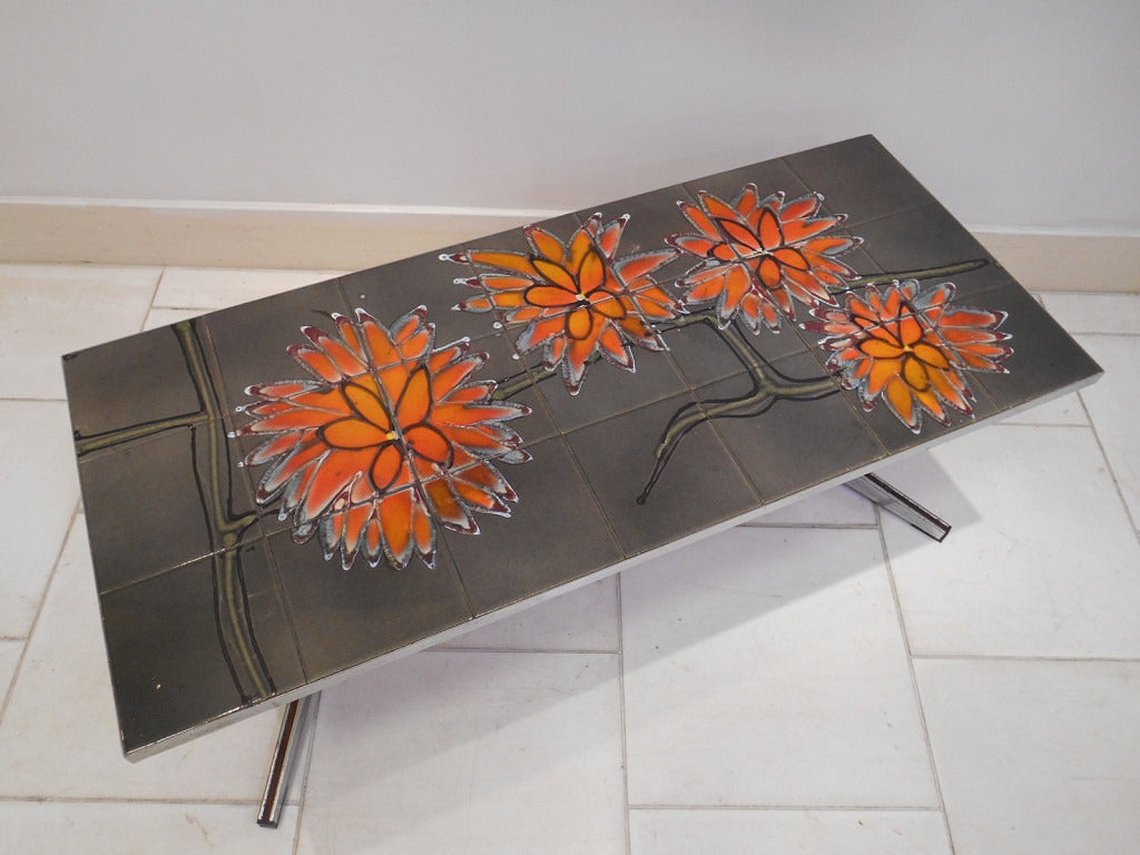 美品　テーブル　Lloyd's Antiques 　ロイズアンティーク　タイル Lloyd's Antiques Real Antique Tiled Round Coffee Table