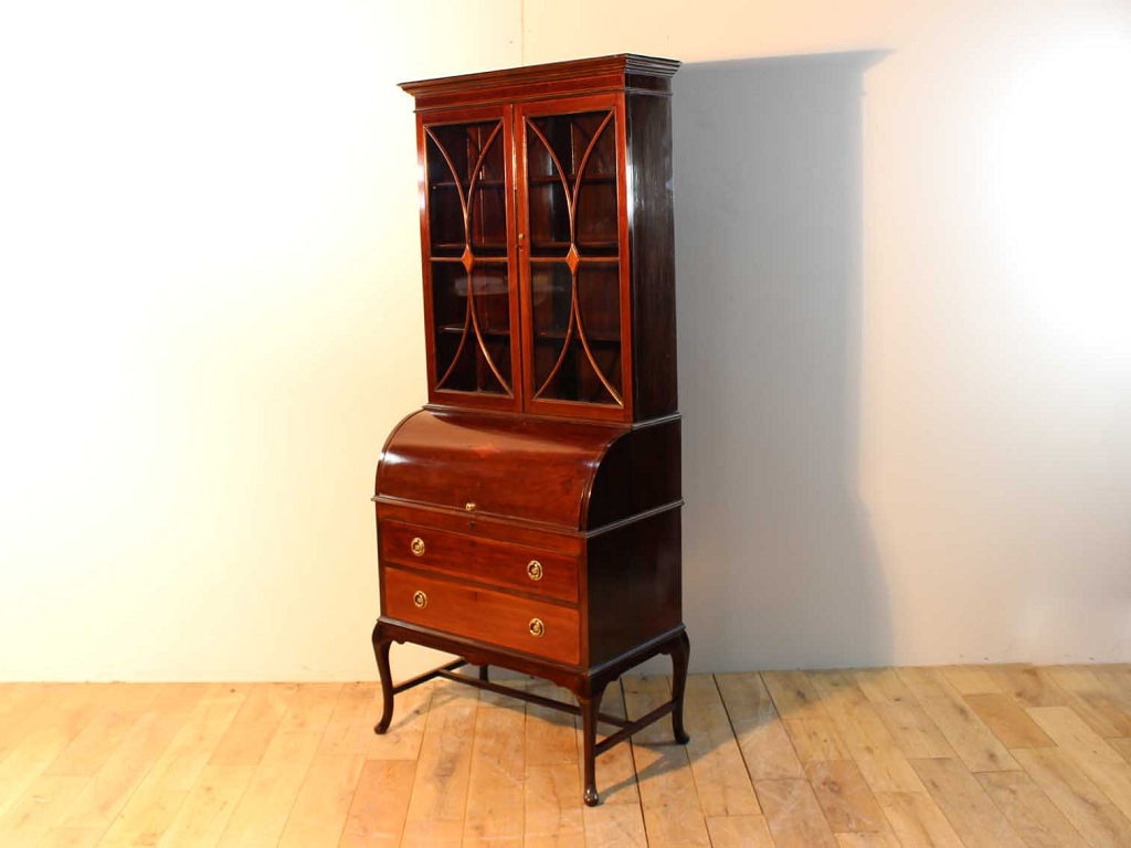 ロールトップビューローブックケース | ロイズ・アンティークス