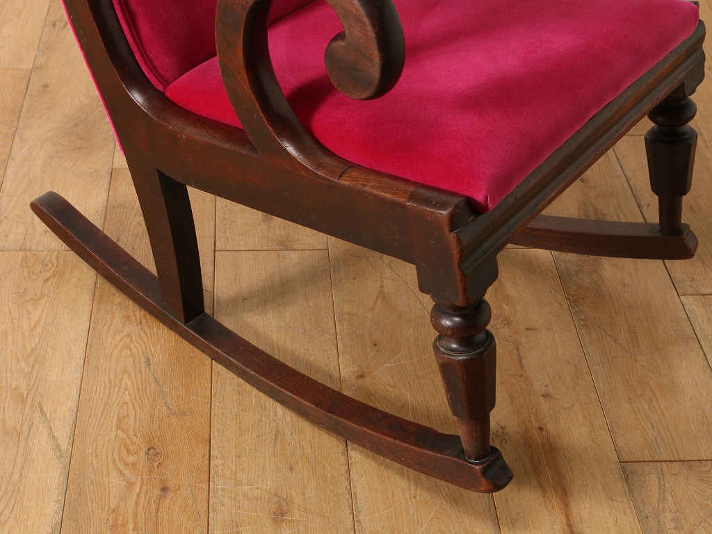 木製ロッキングチェア 赤い布地 Nychair X Rocking ニーチェア エックス ロッキングチェア ［Takeshi