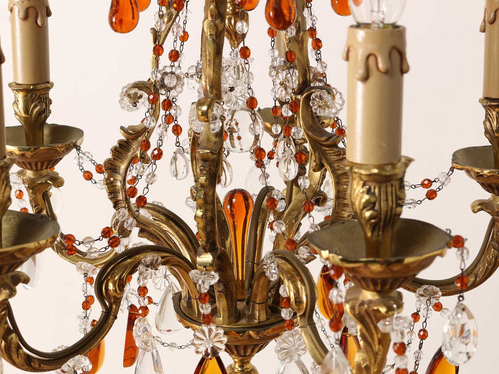シャンデリア オレンジ | ロイズ・アンティークス | ヨーロッパの