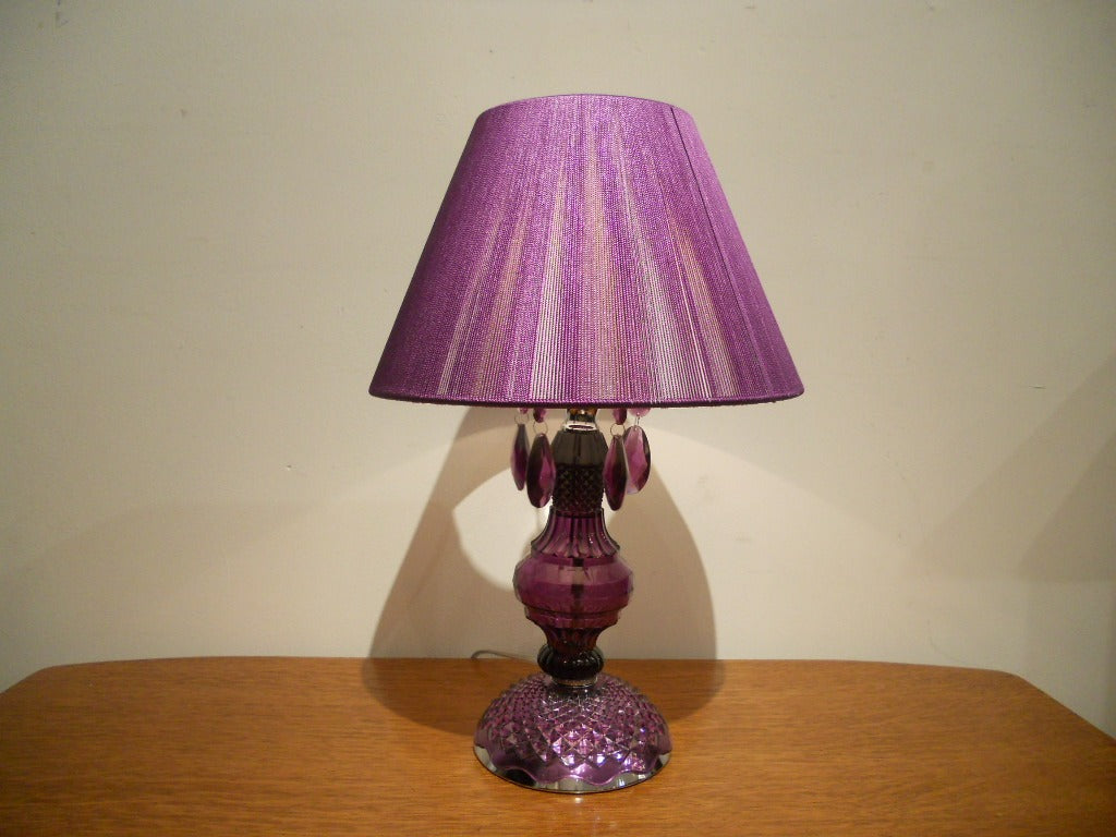 テーブルランプ パープル | ロイズ・アンティークス | ヨーロッパの