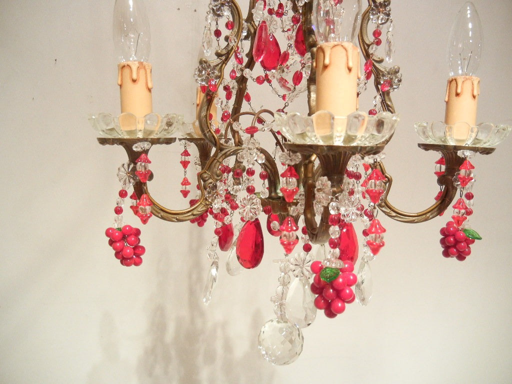 シャンデリア レッド | ロイズ・アンティークス | ヨーロッパの