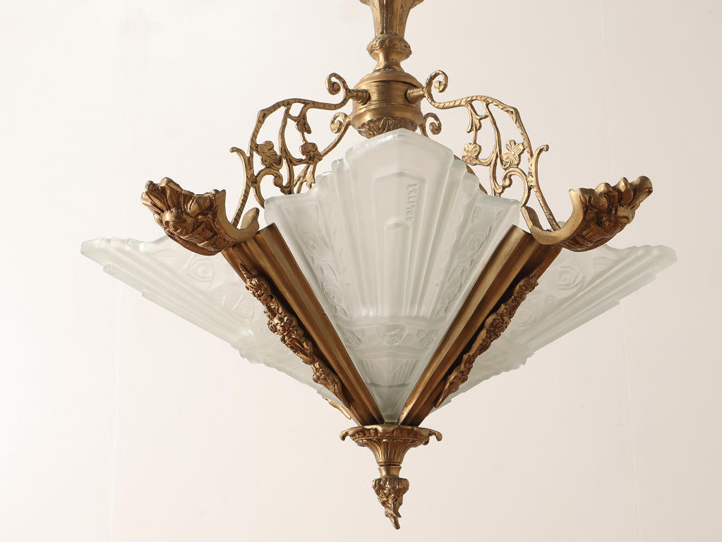 [訳あり]アンティークシャンデリア アールデコシャンデリア | ロイズ・アンティークス | ヨーロッパ